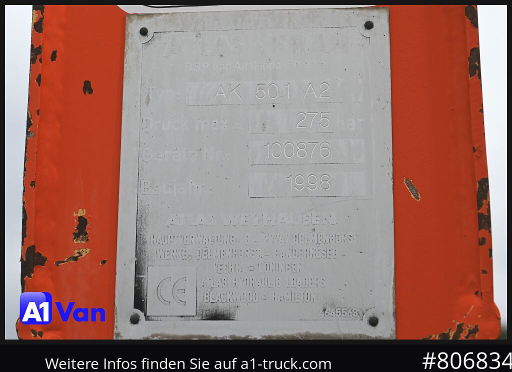 MAN TGL 8.180 Kipper Kran, Meiller, Atlas, AHK - Tippbil, Kranbil: bilde 4 MAN TGL 8.180 Kipper Kran, Meiller, Atlas, AHK - Tippbil, Kranbil: bilde 4