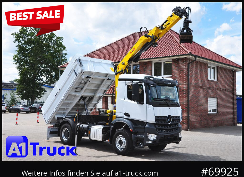 MERCEDES-BENZ Arocs 1840, Kipper + Kran,Funk Navi, KRAN faltbar - Kranbil, Tippbil: bilde 1 MERCEDES-BENZ Arocs 1840, Kipper + Kran,Funk Navi, KRAN faltbar - Kranbil, Tippbil: bilde 1