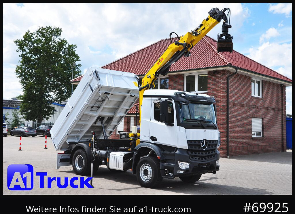MERCEDES-BENZ Arocs 1840, Kipper + Kran,Funk Navi, - Kranbil, Tippbil: bilde 1 MERCEDES-BENZ Arocs 1840, Kipper + Kran,Funk Navi, - Kranbil, Tippbil: bilde 1