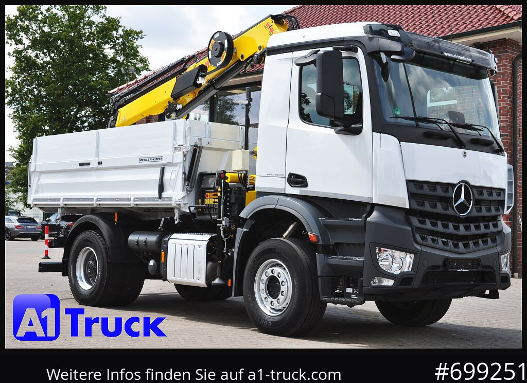 Kranbil, Tippbil MERCEDES-BENZ Arocs 1840, Kipper + Kran,Funk Navi,: bilde 11