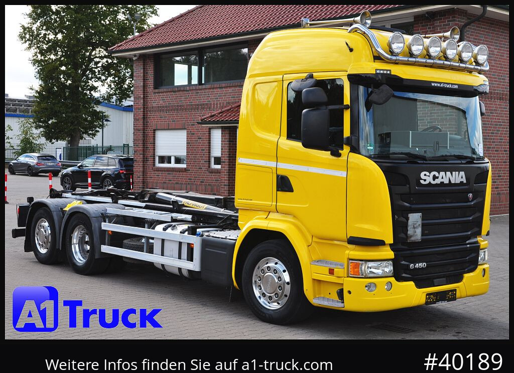 SCANIA G450, Palfinger, Lenkachse Leder, - Krokbil: bilde 1 SCANIA G450, Palfinger, Lenkachse Leder, - Krokbil: bilde 1