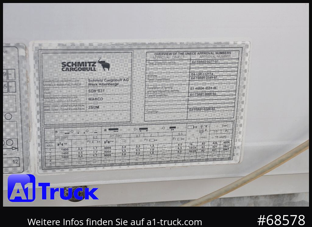 Gardintrailer SCHMITZ SCS, Bordwandsider, Steckrungen, Liftachse, verzinkt: bilde 9