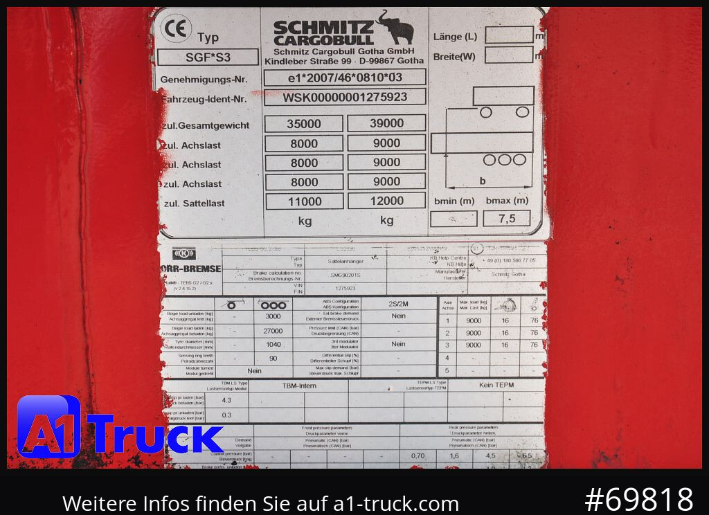 SCHMITZ SKI 24 7.2 Stahl, 28m³, Liftachse, - Tippsemi: bilde 4 SCHMITZ SKI 24 7.2 Stahl, 28m³, Liftachse, - Tippsemi: bilde 4
