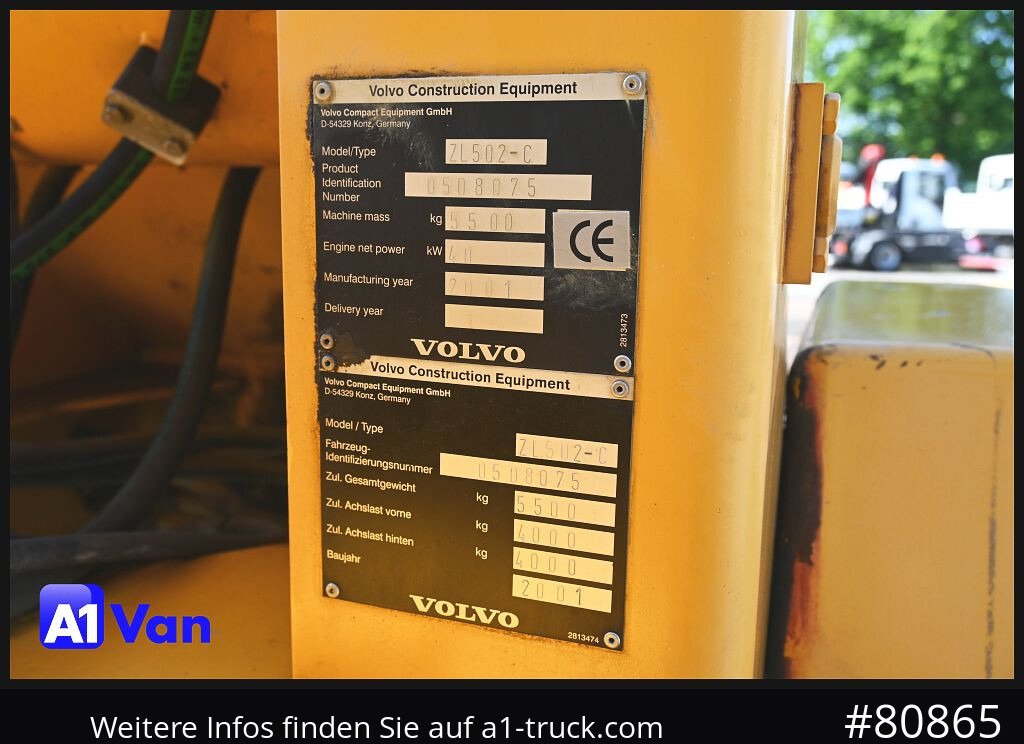 VOLVO Volvo ZL 502-C - Hjullaster: bilde 2 VOLVO Volvo ZL 502-C - Hjullaster: bilde 2