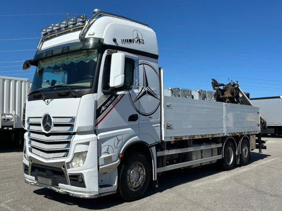 Mercedes-Benz Actros 2545 L 6x2, Retarder, Pritsche, Hiab XS 166 D-4 PRO, E5 - Planbil, Kranbil: bilde 1 Mercedes-Benz Actros 2545 L 6x2, Retarder, Pritsche, Hiab XS 166 D-4 PRO, E5 - Planbil, Kranbil: bilde 1