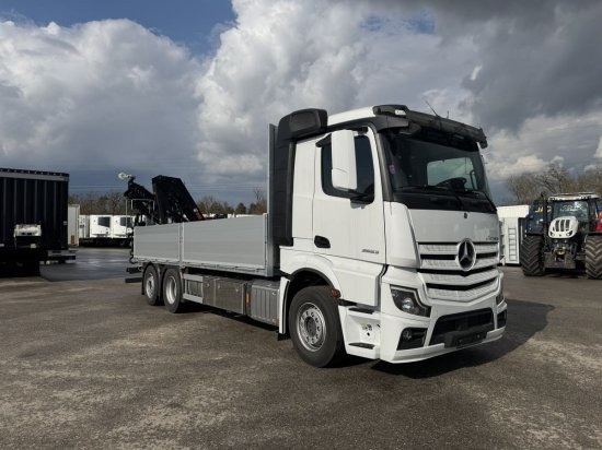 Mercedes-Benz Actros 2653, Retarder, Pritsche, Hiab Hipro 232 ES5 - Planbil, Kranbil: bilde 1 Mercedes-Benz Actros 2653, Retarder, Pritsche, Hiab Hipro 232 ES5 - Planbil, Kranbil: bilde 1