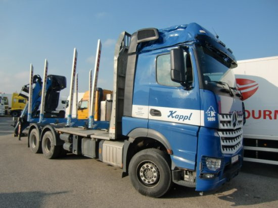 Mercedes-Benz Arocs 3353 6x4 Holztransp., Palfinger Kran Epsilon - Tømmerbil, Kranbil: bilde 1 Mercedes-Benz Arocs 3353 6x4 Holztransp., Palfinger Kran Epsilon - Tømmerbil, Kranbil: bilde 1