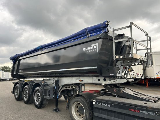 Schmitz Kippmulde 24m³, Stahl-light Chassis, Liftachse, Rollplane - Tippsemi: bilde 1 Schmitz Kippmulde 24m³, Stahl-light Chassis, Liftachse, Rollplane - Tippsemi: bilde 1