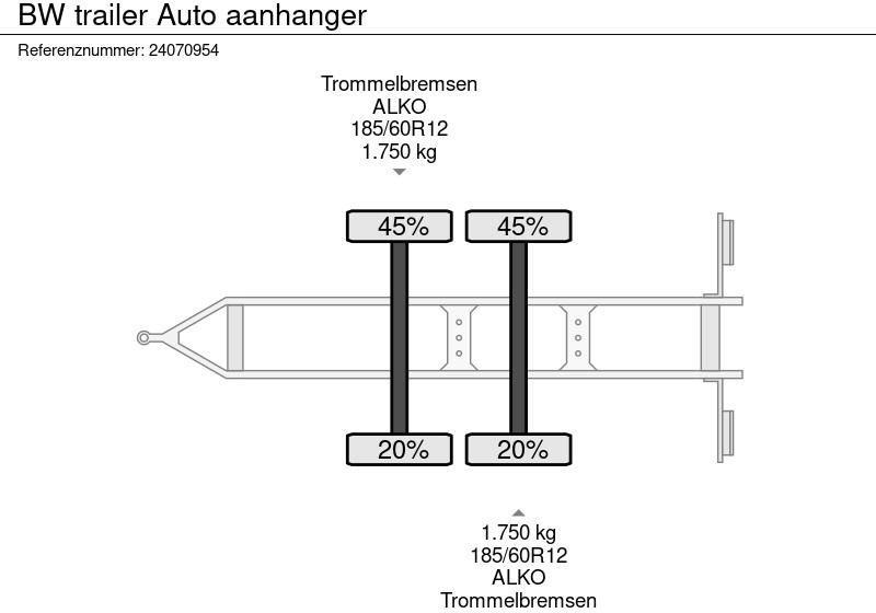 Transporter tilhenger BW Trailer Auto aanhanger: bilde 9
