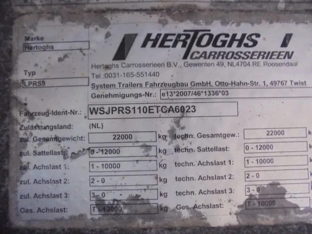 Leie Hertoghs LPRS9 NL KENTEKEN Hertoghs LPRS9 NL KENTEKEN: bilde 11