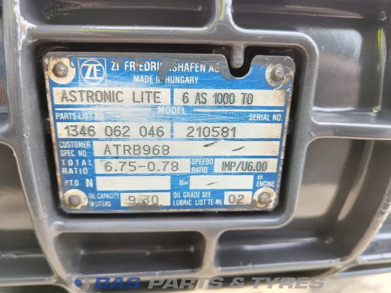 ZF DAF 6AS1000 TO Versnellingsbak 6AS1000 TO - Girkasse for Lastebil: bilde 5 ZF DAF 6AS1000 TO Versnellingsbak 6AS1000 TO - Girkasse for Lastebil: bilde 5