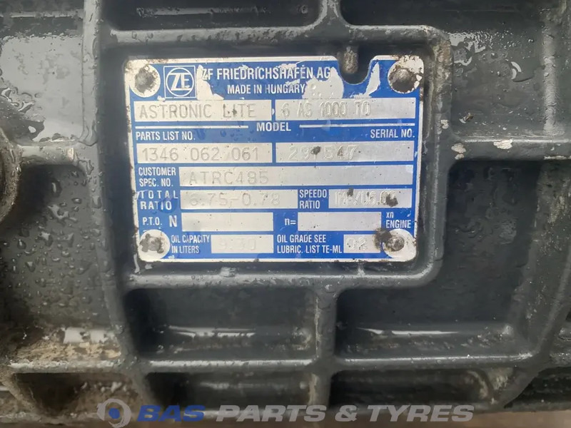 ZF LF Euro 6 DAF 6AS1000 TO Versnellingsbak 6AS1000 TO - Girkasse for Lastebil: bilde 5 ZF LF Euro 6 DAF 6AS1000 TO Versnellingsbak 6AS1000 TO - Girkasse for Lastebil: bilde 5
