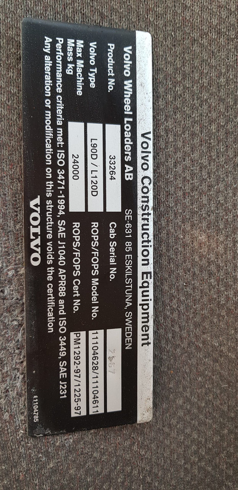 VOLVO L90D S/N 33264 - Hjullaster: bilde 4 VOLVO L90D S/N 33264 - Hjullaster: bilde 4