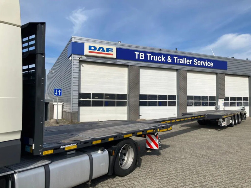 Kässbohrer SPA M3 / 1N - 18 / 27 Heavy Duty uitschuifbare vlakke mega trailer met liftas, rongen en oprijplaten - Skapsemi: bilde 4 Kässbohrer SPA M3 / 1N - 18 / 27 Heavy Duty uitschuifbare vlakke mega trailer met liftas, rongen en oprijplaten - Skapsemi: bilde 4