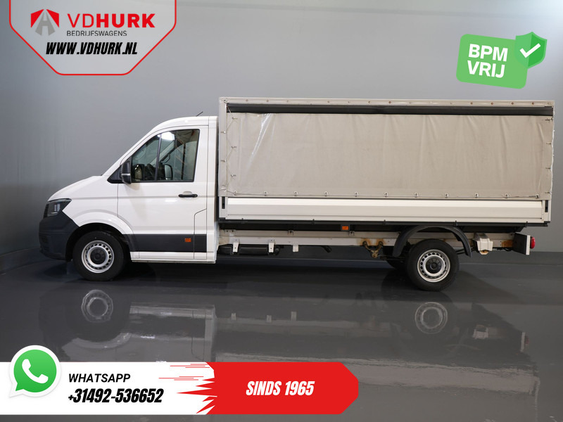 Varebil med plan Volkswagen Crafter 35 2.0 TDI 180 pk DSG Aut. BPM VRIJ! 430x203 Open laadbak/ Schuifzeil/ Huif/ Climate/ Adapt. Cruise/ Camera/ Carplay: bilde 10