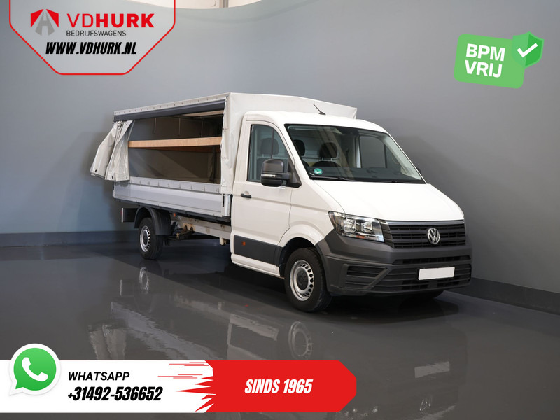 Varebil med plan Volkswagen Crafter 35 2.0 TDI 180 pk DSG Aut. BPM VRIJ! 430x203 Open laadbak/ Schuifzeil/ Huif/ Climate/ Adapt. Cruise/ Camera/ Carplay: bilde 9