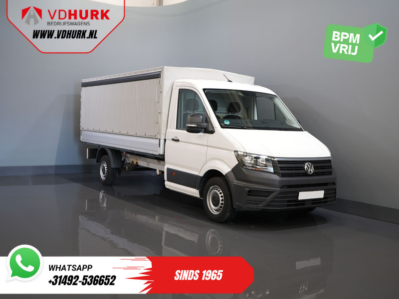 Volkswagen Crafter 35 2.0 TDI 180 pk DSG Aut. BPM VRIJ! 430x203 Open laadbak/ Schuifzeil/ Huif/ Climate/ Adapt. Cruise/ Camera/ Carplay - Varebil med plan: bilde 1 Volkswagen Crafter 35 2.0 TDI 180 pk DSG Aut. BPM VRIJ! 430x203 Open laadbak/ Schuifzeil/ Huif/ Climate/ Adapt. Cruise/ Camera/ Carplay - Varebil med plan: bilde 1