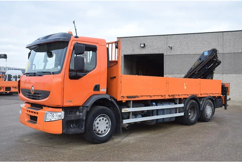 Renault Premium 410 - Planbil, Kranbil: bilde 1 Renault Premium 410 - Planbil, Kranbil: bilde 1