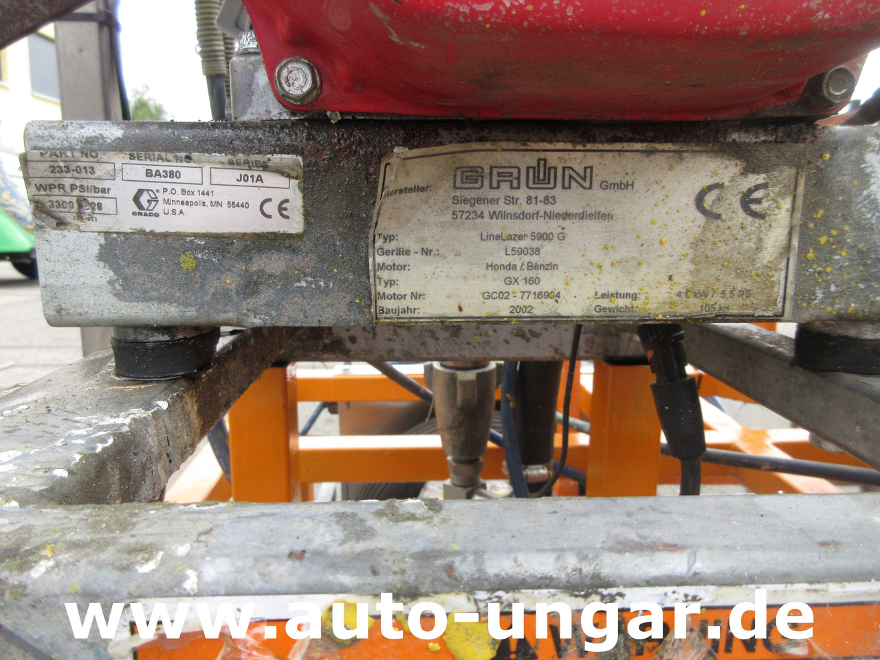 Asfaltteknikk Graco LineLazer II 5900  auf Zindel VarioZet Linedriver Perlstreuer + Airless-Farb-Spritze Hofmann: bilde 5