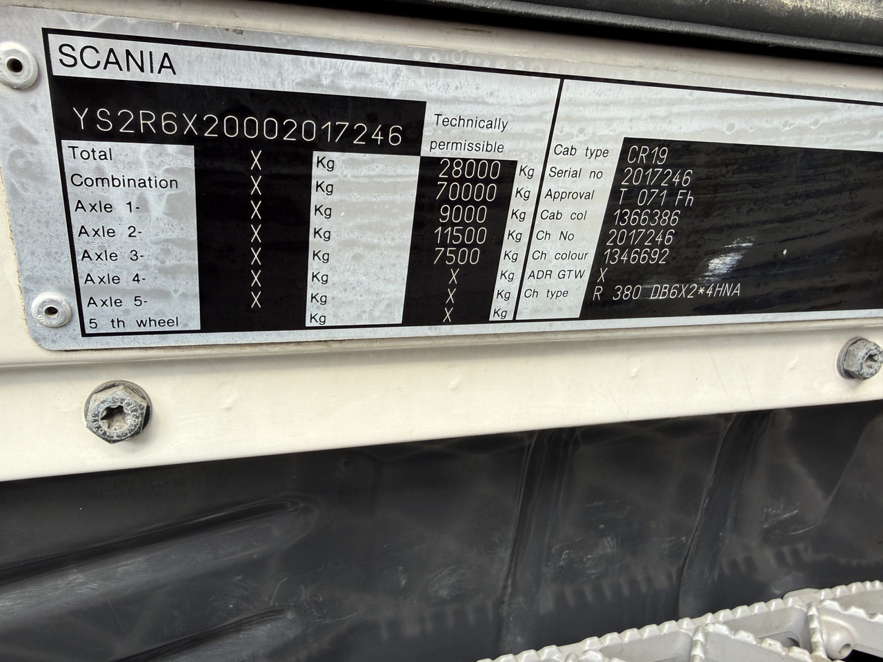 Scania R380 6X2*4 Kipper mit Kran HIAB 220 - Tippbil, Kranbil: bilde 5 Scania R380 6X2*4 Kipper mit Kran HIAB 220 - Tippbil, Kranbil: bilde 5