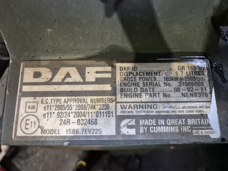 DAF GR165U2 EUR5 Engine (Truck) - Motor for Lastebil: bilde 2 DAF GR165U2 EUR5 Engine (Truck) - Motor for Lastebil: bilde 2