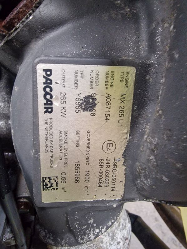 DAF MX265U1 Engine (Truck) - Motor for Lastebil: bilde 2 DAF MX265U1 Engine (Truck) - Motor for Lastebil: bilde 2