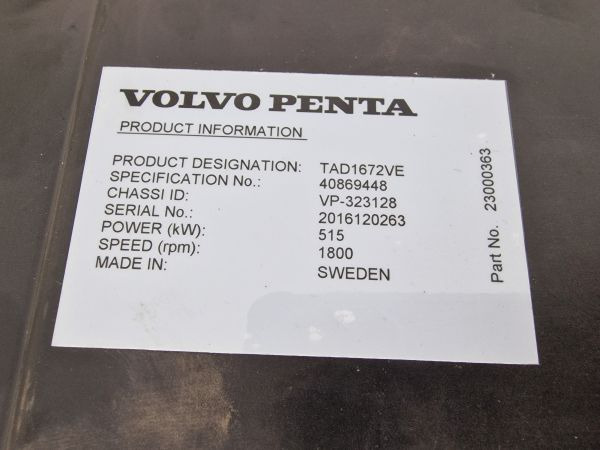 Volvo TAD1672VE Engine (Industrial) New - Motor for Industrimaskin: bilde 4 Volvo TAD1672VE Engine (Industrial) New - Motor for Industrimaskin: bilde 4