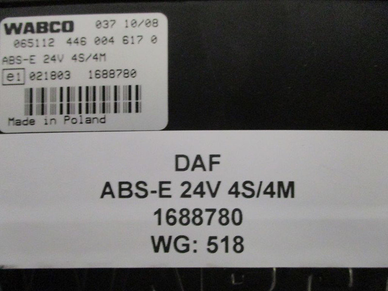 DAF 1688780 ABS-E 24V 4S/4M - Elektrisk system: bilde 3 DAF 1688780 ABS-E 24V 4S/4M - Elektrisk system: bilde 3