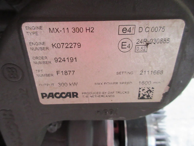 DAF 2164501 // 2189684 // 0452083 // 2111668 MX 11 300 U2 EURO 6 MOTOR MODEL 2020 - Motor for Lastebil: bilde 5 DAF 2164501 // 2189684 // 0452083 // 2111668 MX 11 300 U2 EURO 6 MOTOR MODEL 2020 - Motor for Lastebil: bilde 5