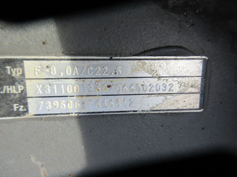 Mercedes-Benz F-0,OA/C22,5 VAR 739505 A 000 330 10 00 // A 601 584 51 24 MERCEDES EURO 6 - Foraksel for Lastebil: bilde 5 Mercedes-Benz F-0,OA/C22,5 VAR 739505 A 000 330 10 00 // A 601 584 51 24 MERCEDES EURO 6 - Foraksel for Lastebil: bilde 5