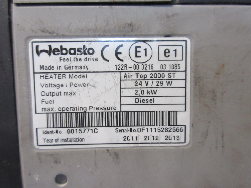 Volvo FH500 21017328 STANDKACHEL EURO 5 - Varme/ Ventilasjon for Lastebil: bilde 5 Volvo FH500 21017328 STANDKACHEL EURO 5 - Varme/ Ventilasjon for Lastebil: bilde 5