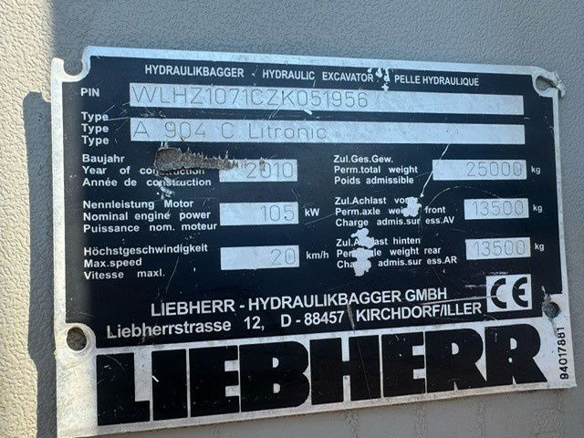 Håndteringsutstyr Liebherr A 904 C Litronic + Grab: bilde 15