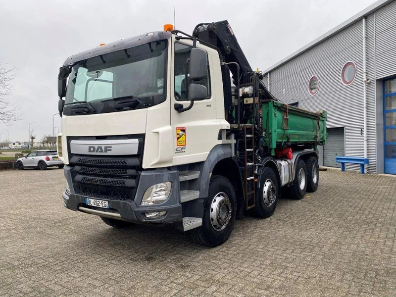 DAF CF410 / 8X4 / BIG AXLE / FULL-STEEL /2 SIDE TIPPER/ ONLY:363247 KM / AUTOMATIC / EURO-6 / 2014 - Kranbil: bilde 1 DAF CF410 / 8X4 / BIG AXLE / FULL-STEEL /2 SIDE TIPPER/ ONLY:363247 KM / AUTOMATIC / EURO-6 / 2014 - Kranbil: bilde 1