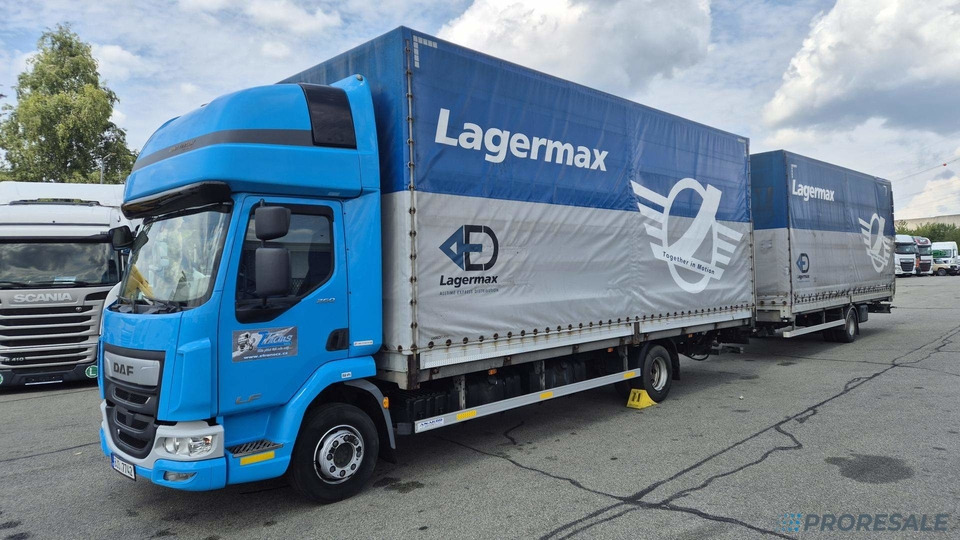 DAF LF 260 FA EURO 6 valník s plachtou + hydraulické čelo - prodejné jen s přívěsem GTS P0471Z - cena je za celou soupravu - Kapellbil: bilde 2 DAF LF 260 FA EURO 6 valník s plachtou + hydraulické čelo - prodejné jen s přívěsem GTS P0471Z - cena je za celou soupravu - Kapellbil: bilde 2