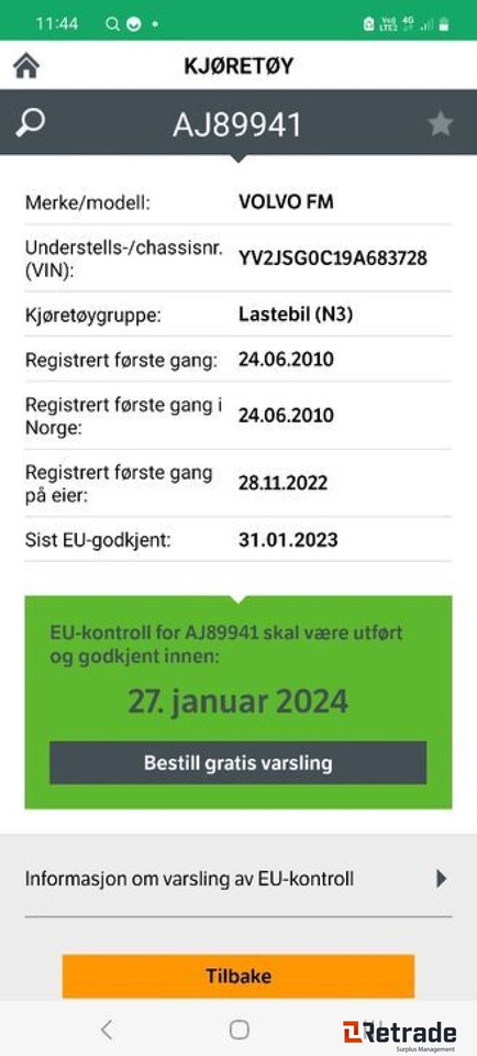 2010mod. VOLVO FM 400HK - Planbil, Kranbil: bilde 2 2010mod. VOLVO FM 400HK - Planbil, Kranbil: bilde 2