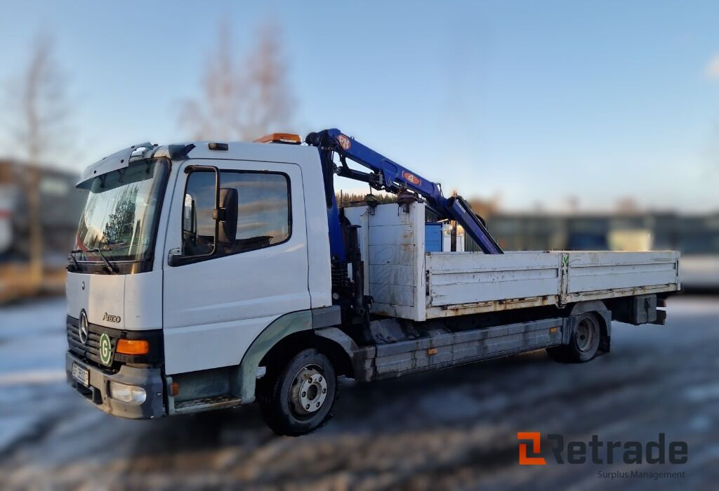 Mercedes-Benz Atego 818L med 6 meter plan og kran - Planbil, Kranbil: bilde 1 Mercedes-Benz Atego 818L med 6 meter plan og kran - Planbil, Kranbil: bilde 1