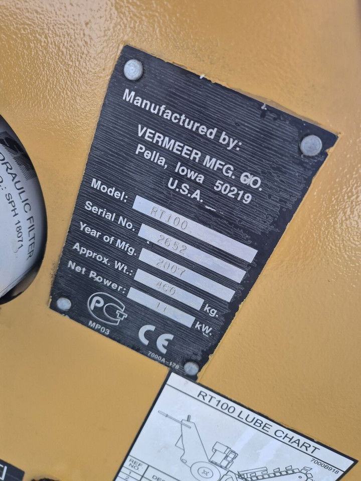 Grøftegraver Vermeer RT 100 / Trench SAW / Mini Chain Excavator / IDE AL FOR Cables: bilde 15