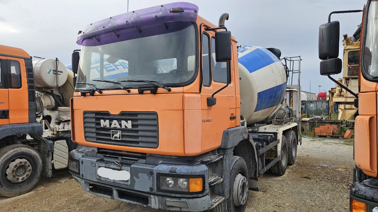 MAN FE 410A 8x4 mixer - 7m3 - euro 3 - Betongbil: bilde 1 MAN FE 410A 8x4 mixer - 7m3 - euro 3 - Betongbil: bilde 1