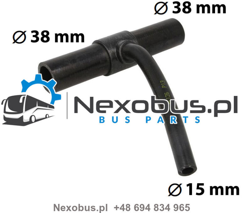 Trójnik układu ogrzewania Setra 4.. 5.. Mercedes Tourismo Euro 6 fi 38/15/38 L=248 mm - Varme/ Ventilasjon for Buss: bilde 1 Trójnik układu ogrzewania Setra 4.. 5.. Mercedes Tourismo Euro 6 fi 38/15/38 L=248 mm - Varme/ Ventilasjon for Buss: bilde 1