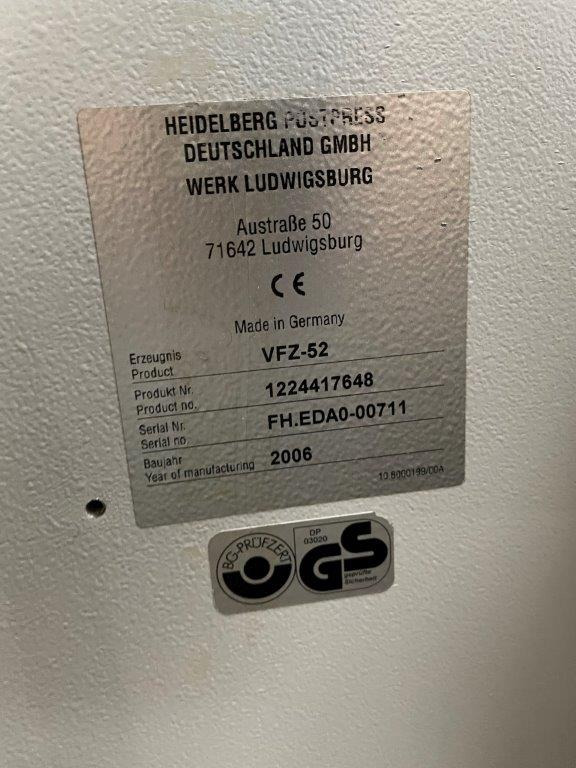 Heidelberg steel VFZ-52 H four-part folding unit - Falsemaskin: bilde 3 Heidelberg steel VFZ-52 H four-part folding unit - Falsemaskin: bilde 3
