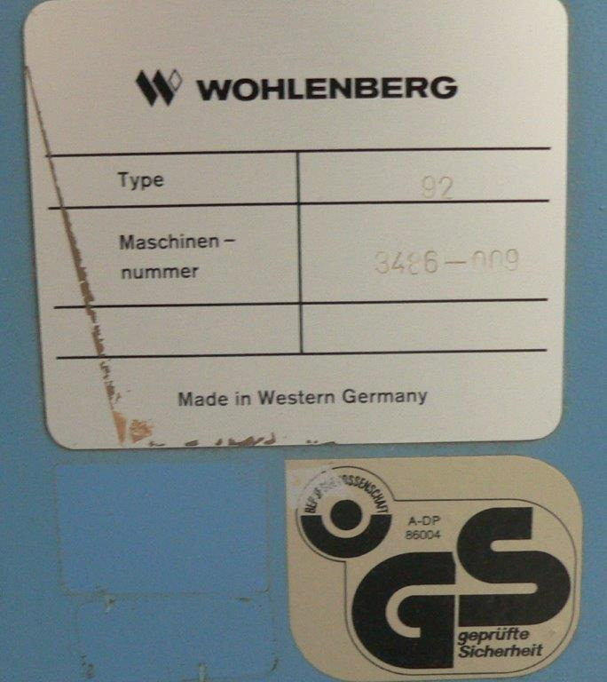 High-speed cutter Wohlenberg WP 92 SPM - Papirskjæremaskin: bilde 2 High-speed cutter Wohlenberg WP 92 SPM - Papirskjæremaskin: bilde 2