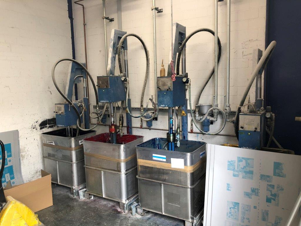 Technotrans paint conveyor 4x TPB 300-36-12 for 300kg container - Trykkmaskin: bilde 2 Technotrans paint conveyor 4x TPB 300-36-12 for 300kg container - Trykkmaskin: bilde 2