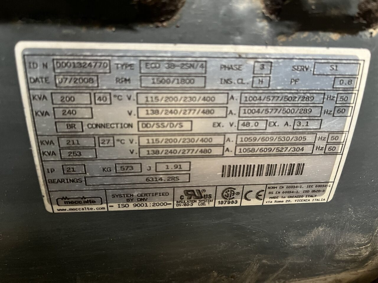 Elektrisk generator IVECO 240 kVa 8361 SRI: bilde 6