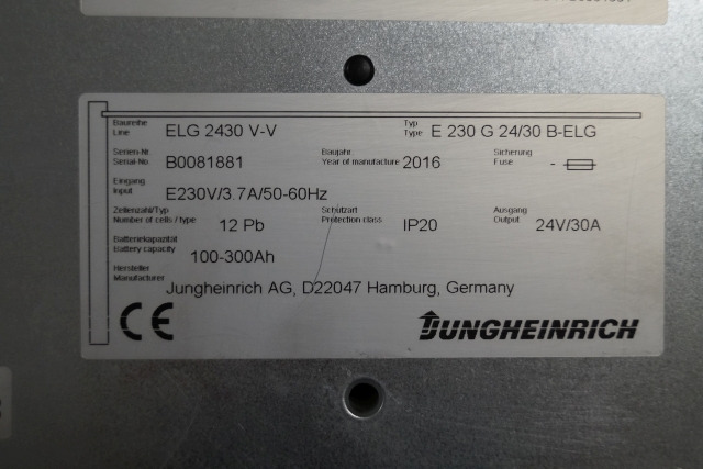 Jungheinrich 51044544 | build in charger 24V/30A 100-300Ah sn. B0081881 - Elektrisk system for Materialhåndteringsutstyr: bilde 3 Jungheinrich 51044544 | build in charger 24V/30A 100-300Ah sn. B0081881 - Elektrisk system for Materialhåndteringsutstyr: bilde 3
