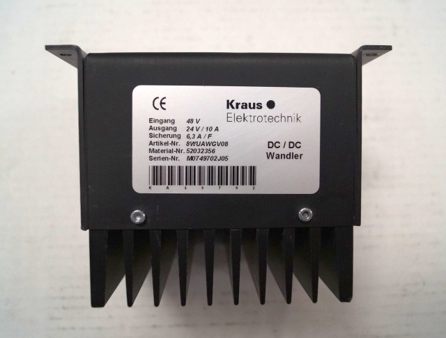 Jungheinrich 52032356 | Omvormer Transformer 48V -> 24V/10A for EKS310 Omvormer Transformer 48V -> 24V/10A for EKS310 - Elektrisk system for Materialhåndteringsutstyr: bilde 1 Jungheinrich 52032356 | Omvormer Transformer 48V -> 24V/10A for EKS310 Omvormer Transformer 48V -> 24V/10A for EKS310 - Elektrisk system for Materialhåndteringsutstyr: bilde 1