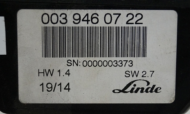 Linde 0039460722 | Display SW2.7 HW1.4 sn 0000003373 - Instrumentpanel for Materialhåndteringsutstyr: bilde 2 Linde 0039460722 | Display SW2.7 HW1.4 sn 0000003373 - Instrumentpanel for Materialhåndteringsutstyr: bilde 2