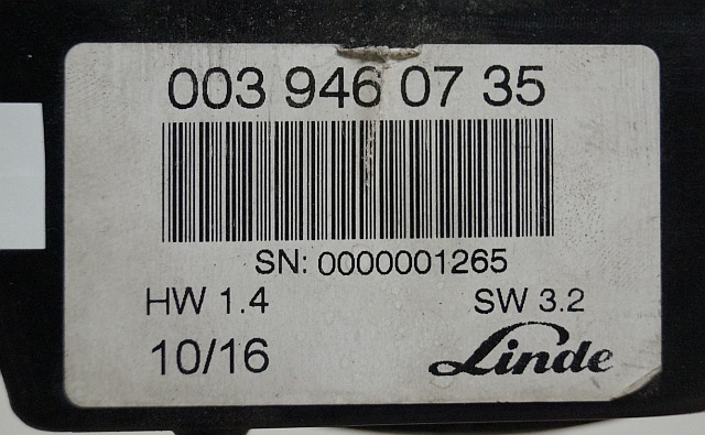 Linde 0039460735 | Display SW3.2 HW 1,4 sn. 0000001265 - Instrumentpanel for Materialhåndteringsutstyr: bilde 2 Linde 0039460735 | Display SW3.2 HW 1,4 sn. 0000001265 - Instrumentpanel for Materialhåndteringsutstyr: bilde 2