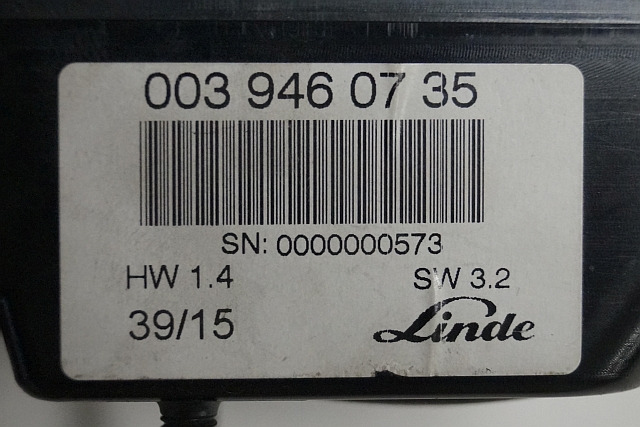 Linde 0039460735 | Display SW3,2 HW1.4 sn 0000000573 - Instrumentpanel for Materialhåndteringsutstyr: bilde 2 Linde 0039460735 | Display SW3,2 HW1.4 sn 0000000573 - Instrumentpanel for Materialhåndteringsutstyr: bilde 2