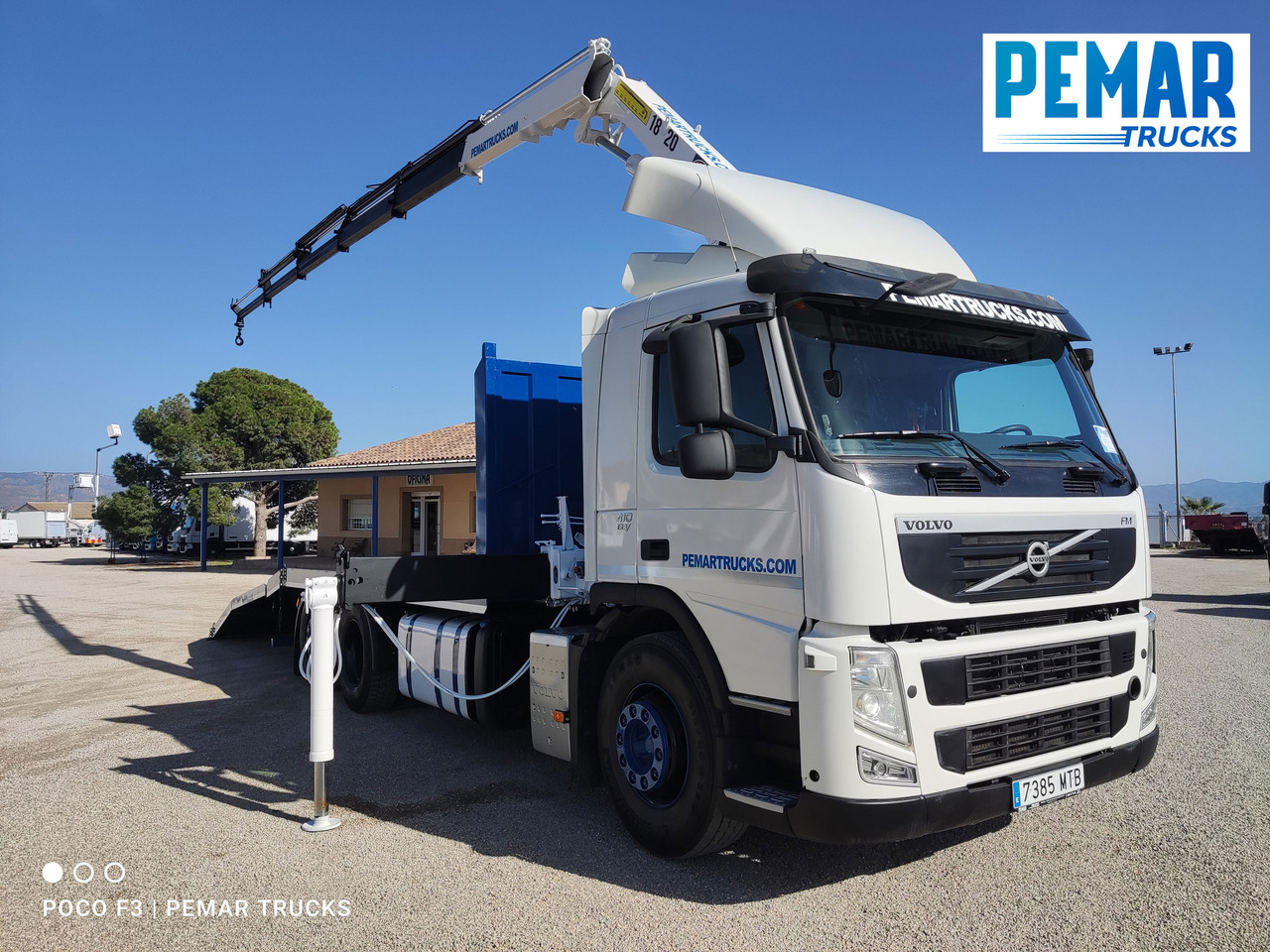 Transporter lastebil, Kranbil VOLVO FM 410 6X2 GRUA PORTAMAQUINARIA: bilde 13