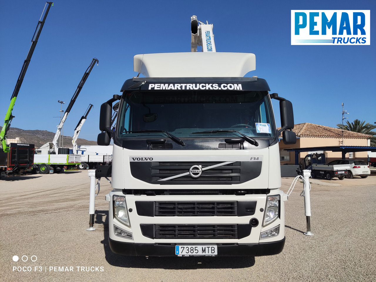 Transporter lastebil, Kranbil VOLVO FM 410 6X2 GRUA PORTAMAQUINARIA: bilde 12